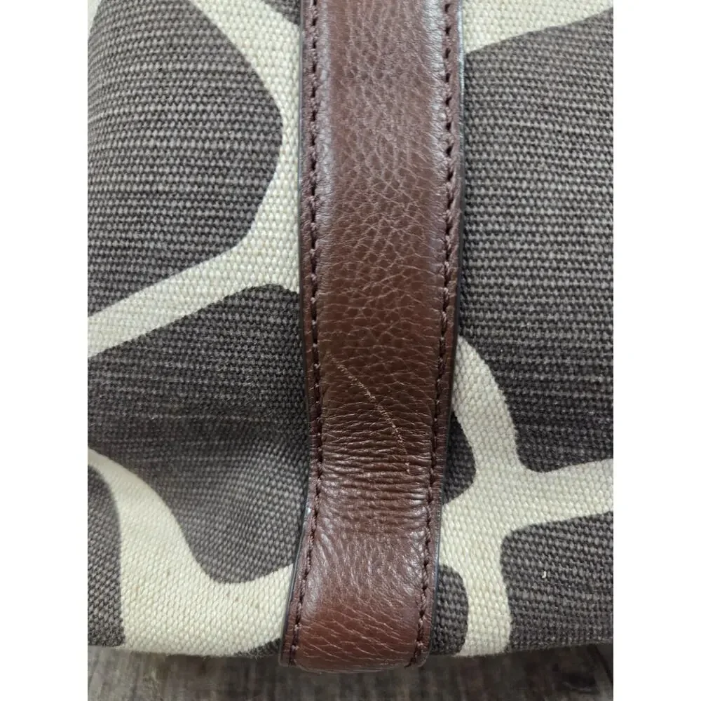 Michael Kors Tote Bag Brown Giraffe Print Canvas Shopper Shoulder Bag Purse